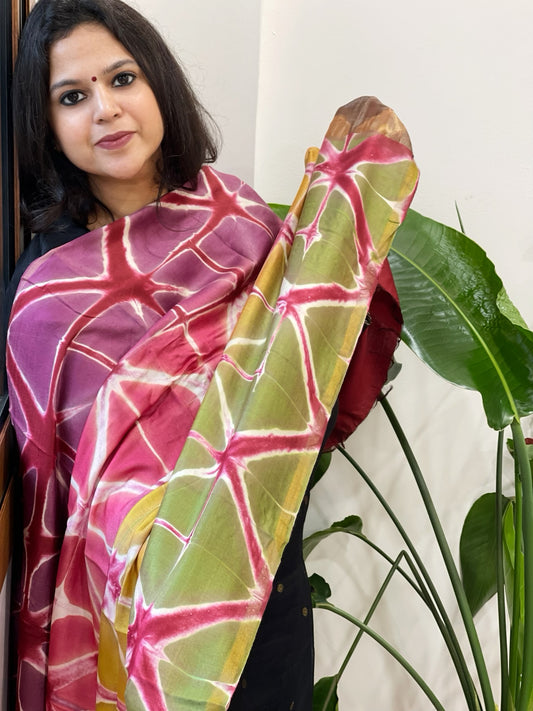 Cotton Silk Clamp Dyed Dupatta