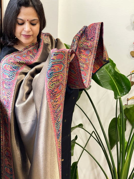 Woven Pure Silk Kaani Dupatta with Zari