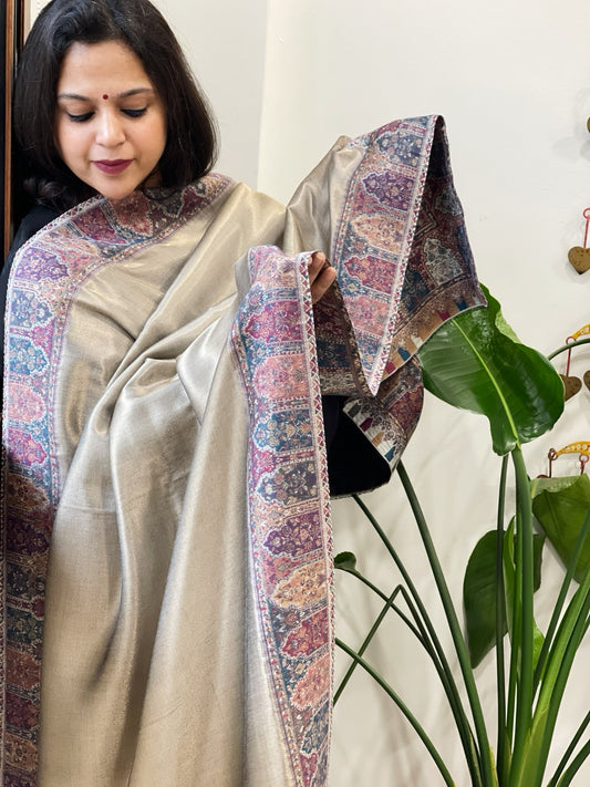 Woven Pure Silk Kaani Dupatta with Zari