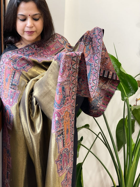 Woven Pure Silk Kaani Dupatta with Zari