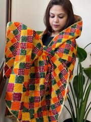 Handmade Phulkari Dupatta in Cotton