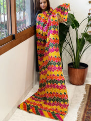 Handmade Phulkari Dupatta in Cotton