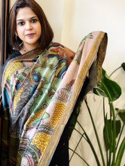 Handpainted Kalamkari Dupatta in Cotton