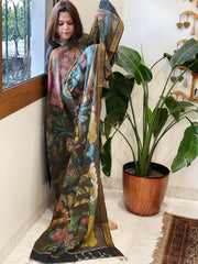Handpainted Kalamkari Dupatta in Cotton