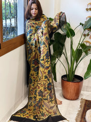 Handpainted Kalamkari Dupatta in Chanderi Silk