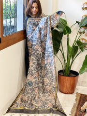 Handpainted Kalamkari Dupatta in Chanderi Silk