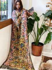 Handpainted Kalamkari Dupatta in Chanderi Silk