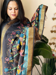 Back Handpainted Kalamkari Dupatta in Cotton