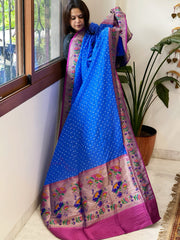 Bandhani with Woven Paithani Dupatta in Fine Blended Silk