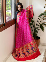 Bandhani with Woven Paithani Dupatta in Fine Blended Silk