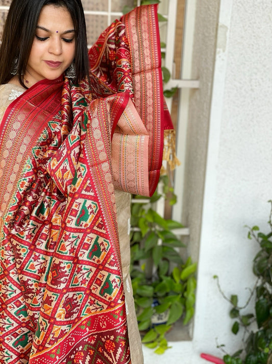 Printed Patola Dupatta in Fine Art Silk