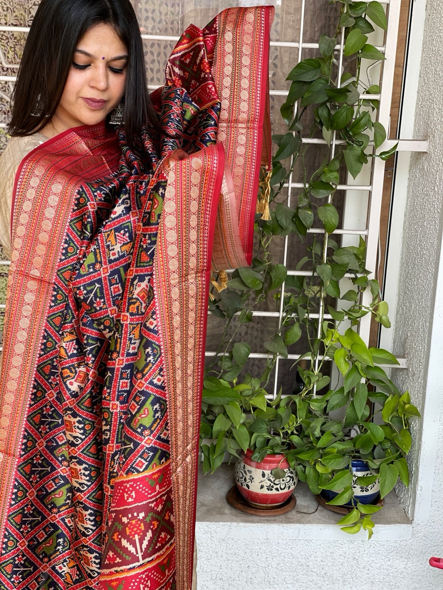 Printed Patola Dupatta in Fine Art Silk