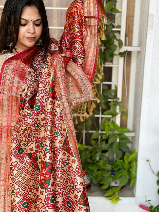 Printed Patola Dupatta in Fine Art Silk