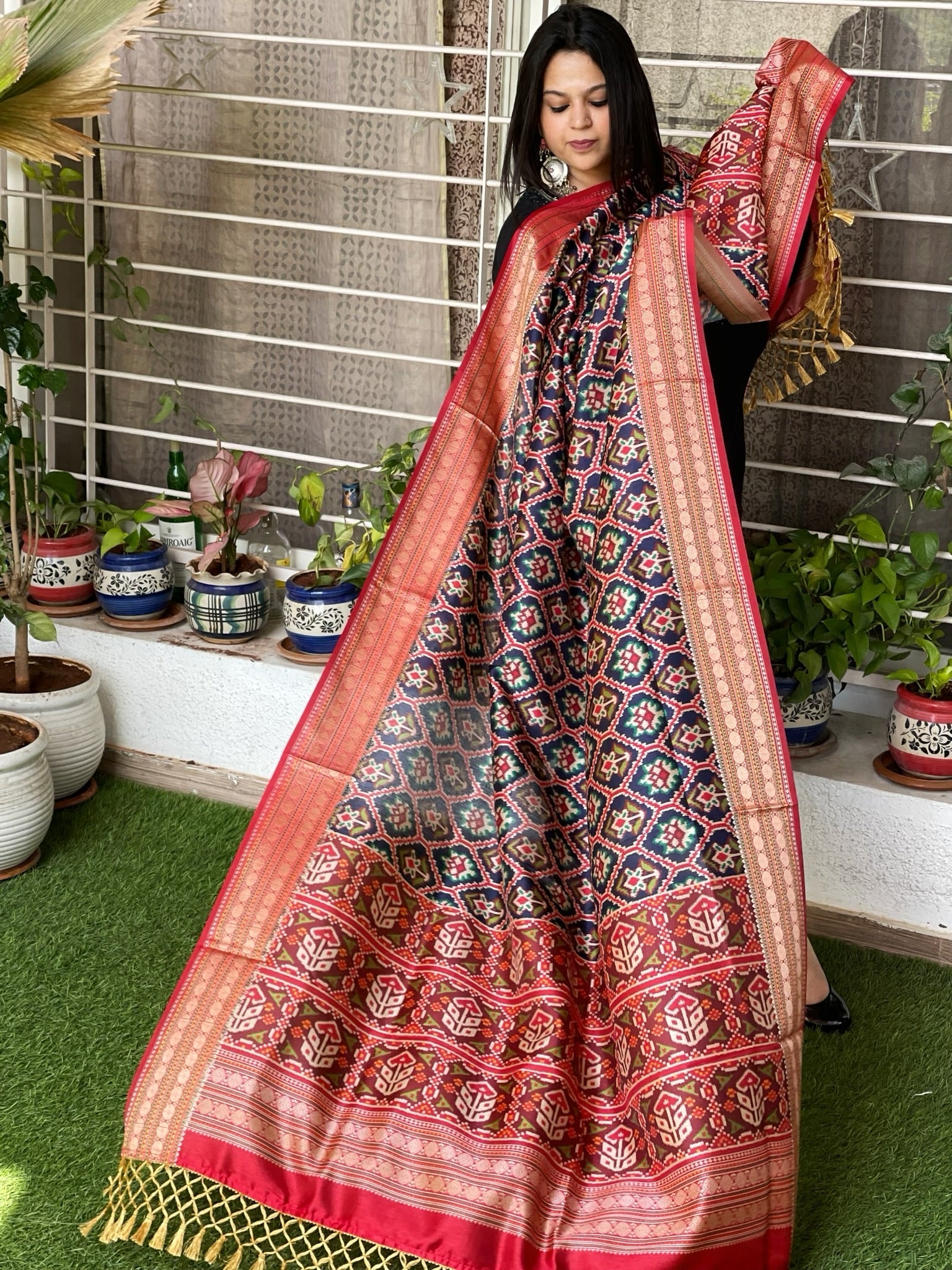 Printed Patola Dupatta in Fine Art Silk