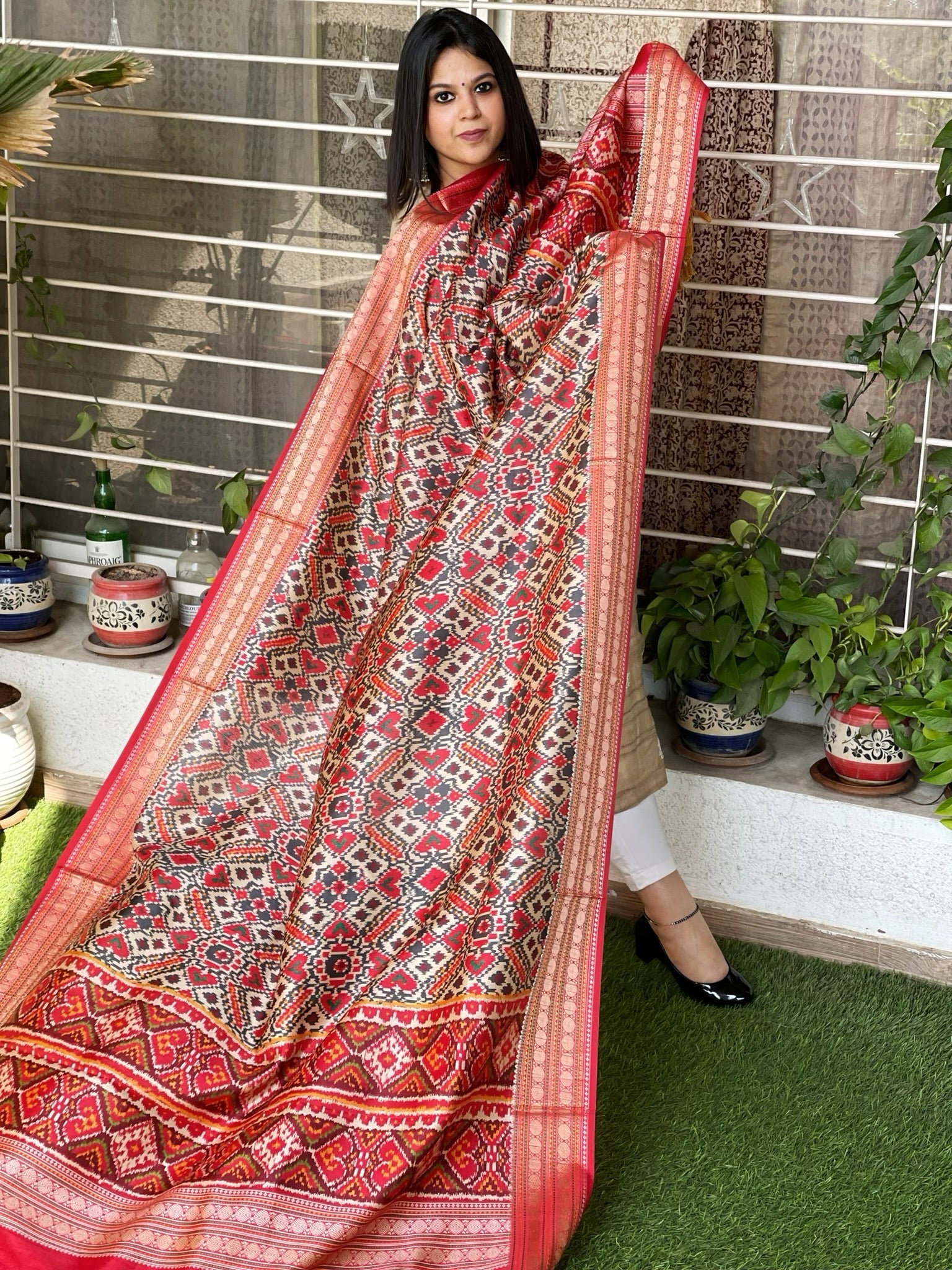 Printed Patola Dupatta in Fine Art Silk