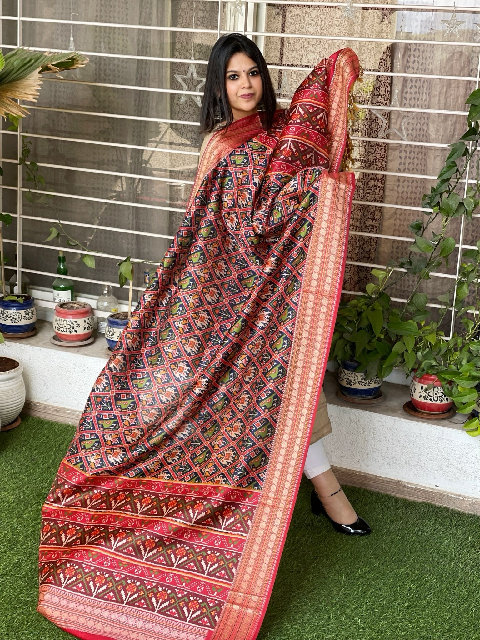 Printed Patola Dupatta in Fine Art Silk