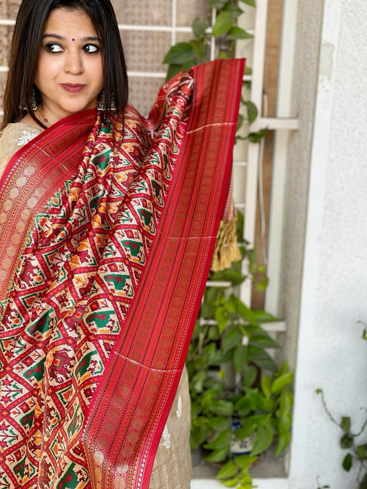 Printed Patola Dupatta in Fine Art Silk