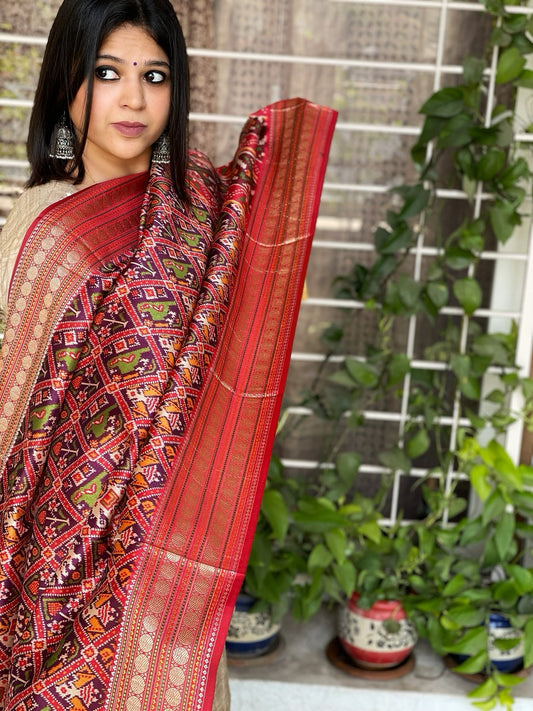 Printed Patola Dupatta in Fine Art Silk