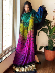 Shibori Tie Dye Dupatta in Gajji Silk