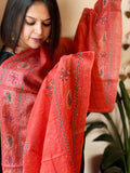 Tussar Silk Dupatta with Thread Embroidery