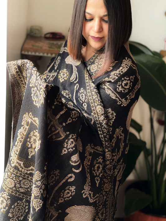 Woven Pashmina Kaani Jaal Shawl