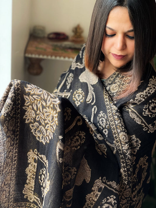 Woven Pashmina Kaani Jaal Shawl