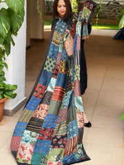 Ajrakh Patchwork Dupatta in Modal Silk - Masakalee