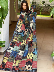 Ajrakh Patchwork Dupatta in Modal Silk - Masakalee