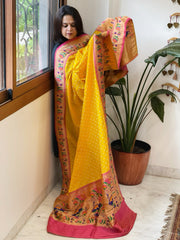Bandhani with Woven Paithani Dupatta in Fine Blended Silk - Masakalee