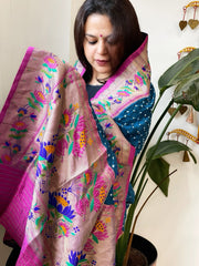 Bandhani with Woven Paithani Dupatta in Fine Blended Silk - Masakalee