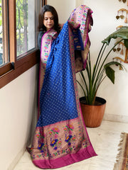 Bandhani with Woven Paithani Dupatta in Fine Blended Silk - Masakalee