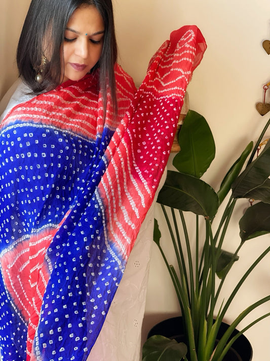 Bandhej Dupatta in Pure Georgette - Masakalee