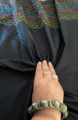 Black Handmade Lambani Saree in Bangalore Silk - Masakalee