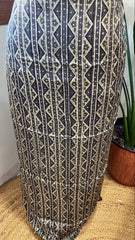 Black Suit Set with Ajrakh Handblock Print and Sequin Embroidery in Modal Silk - Masakalee