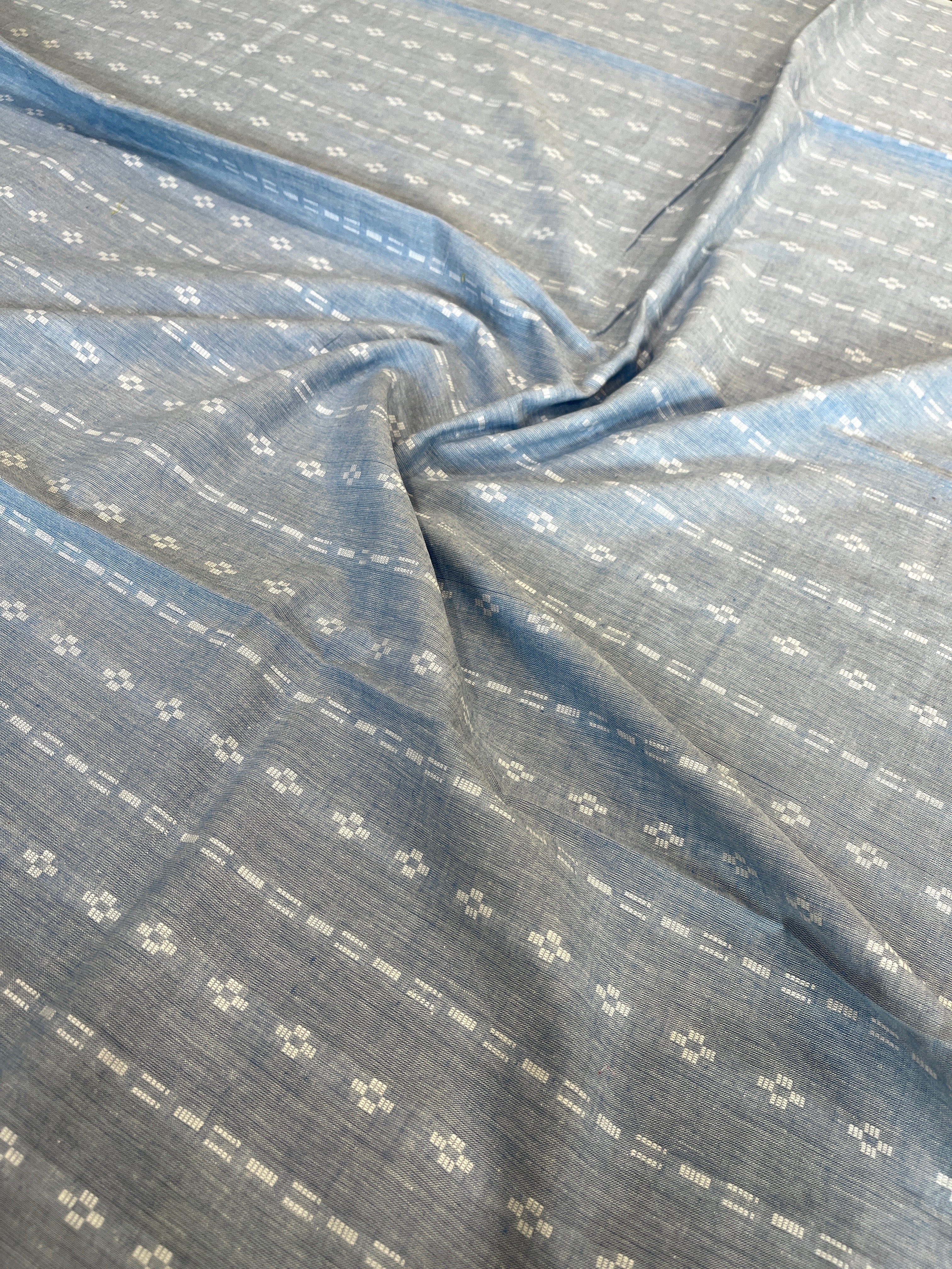 Blue Handwoven Suit Sets in Pure Cotton - Masakalee