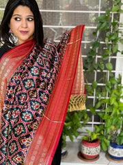 Blue Printed Patola Dupatta in Fine Art Silk - Masakalee
