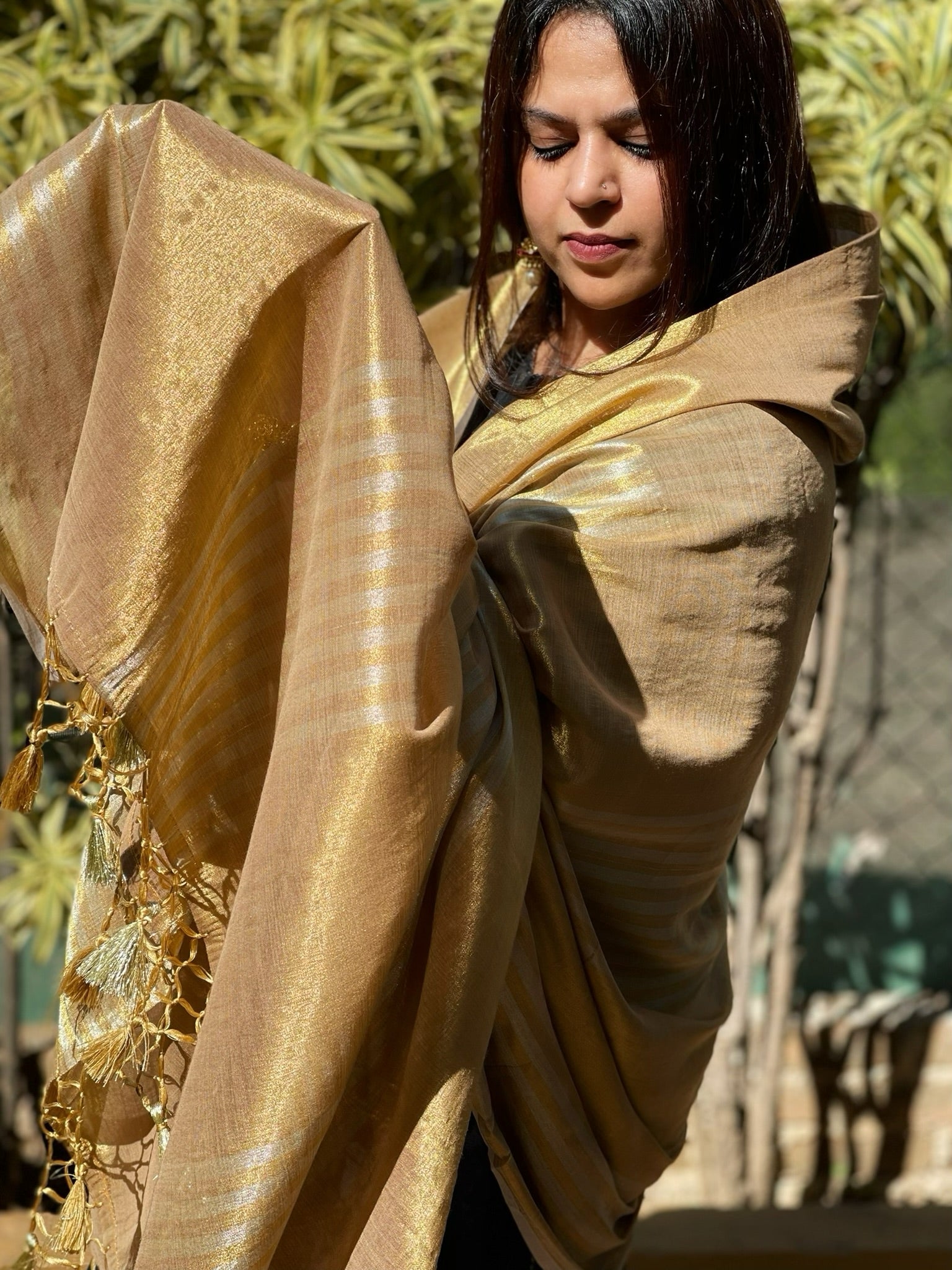 Chanderi Dupatta with Sona Rupa Zari - Masakalee