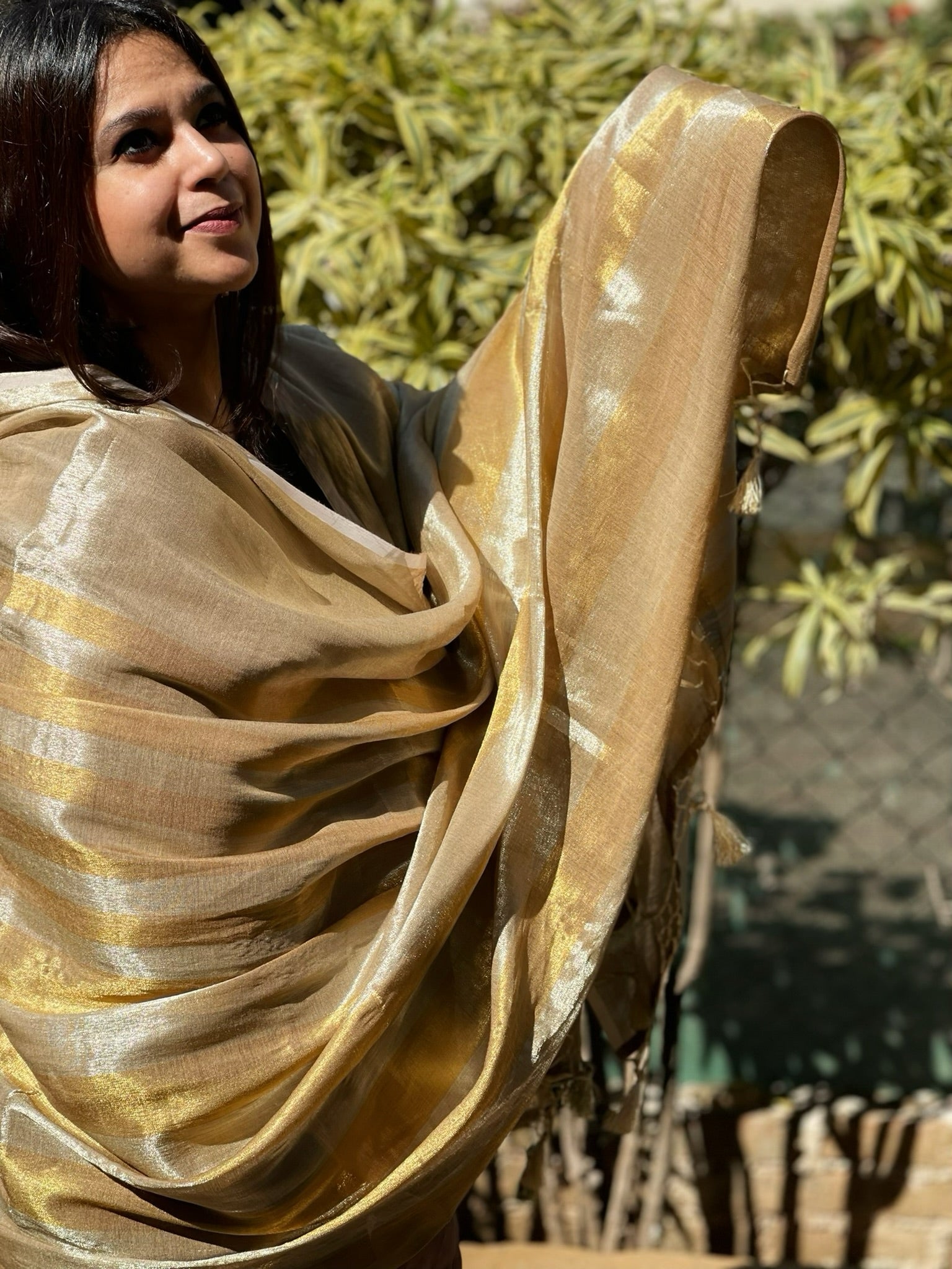 Chanderi Dupatta with Sona Rupa Zari - Masakalee