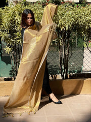 Chanderi Dupatta with Sona Rupa Zari - Masakalee