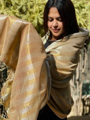 Chanderi Dupatta with Sona Rupa Zari - Masakalee