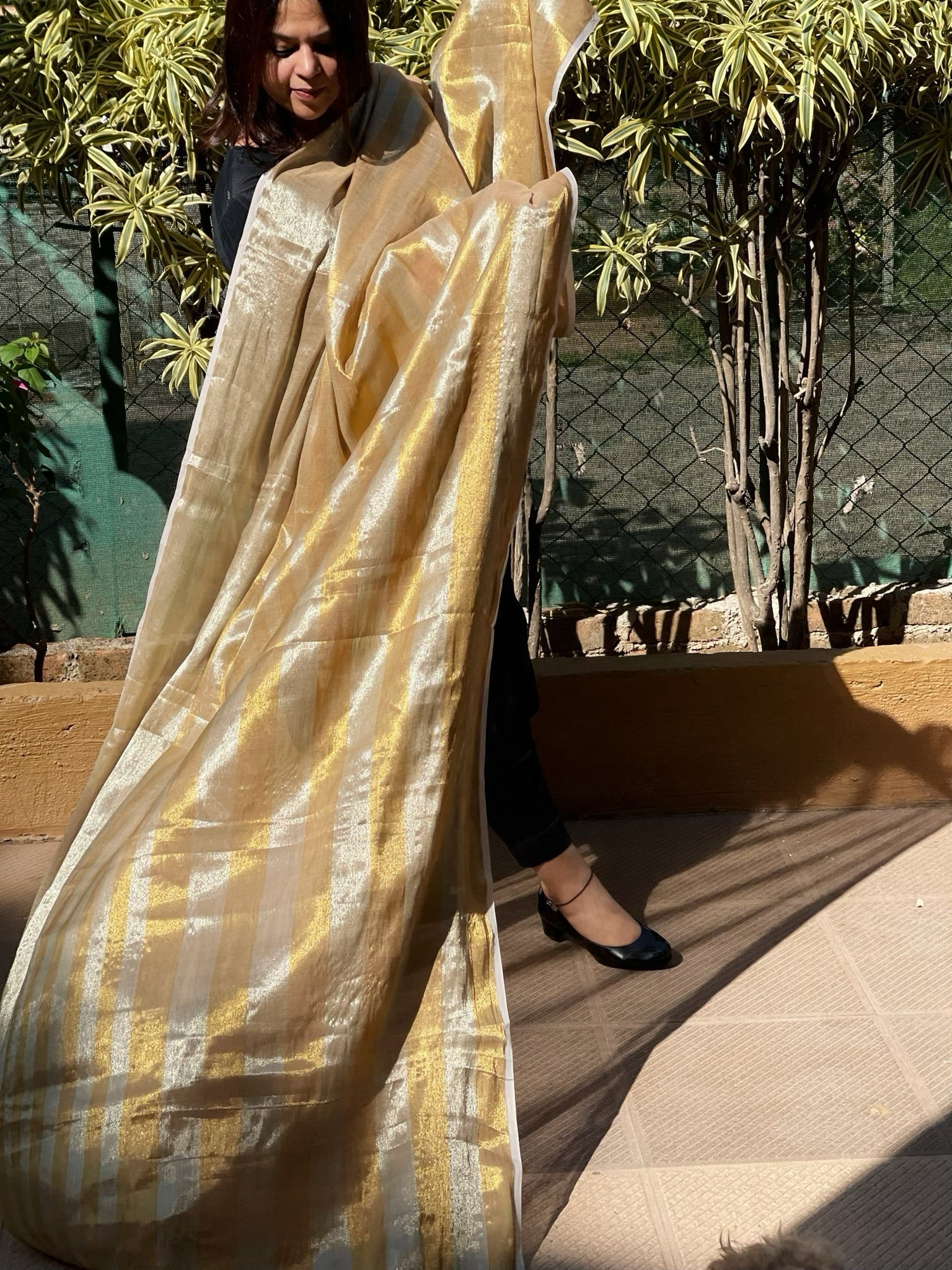 Chanderi Dupatta with Sona Rupa Zari - Masakalee