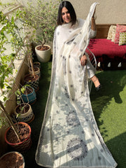 Cotton Dupatta with Thread Embroidery - Masakalee