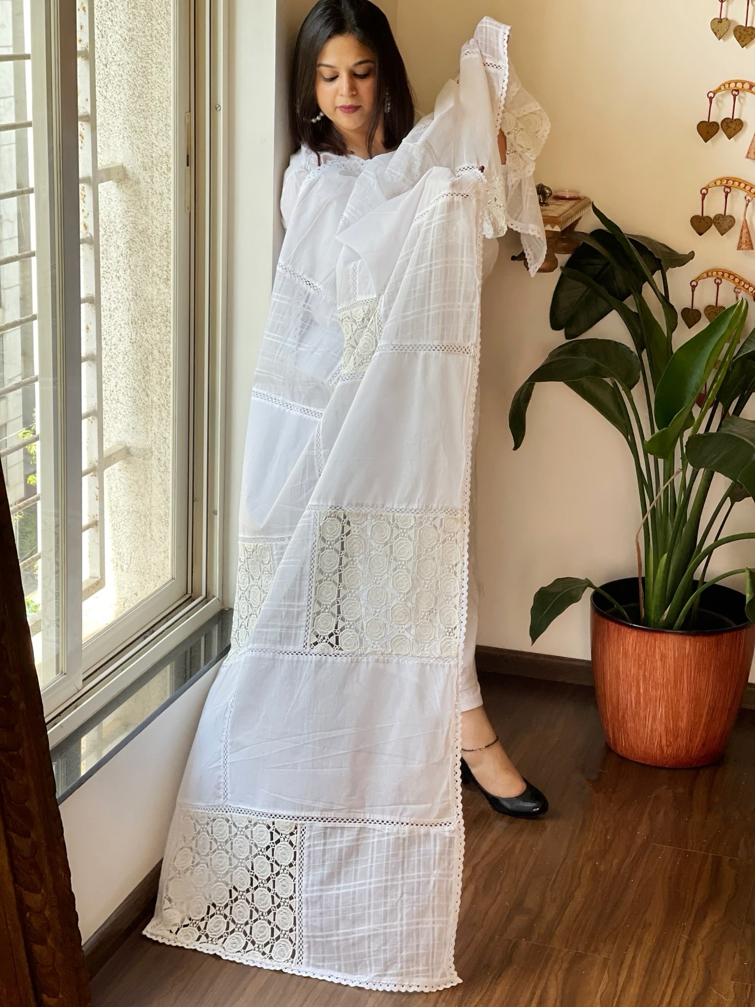 Cotton Lace Patchwork Dupattas - Masakalee