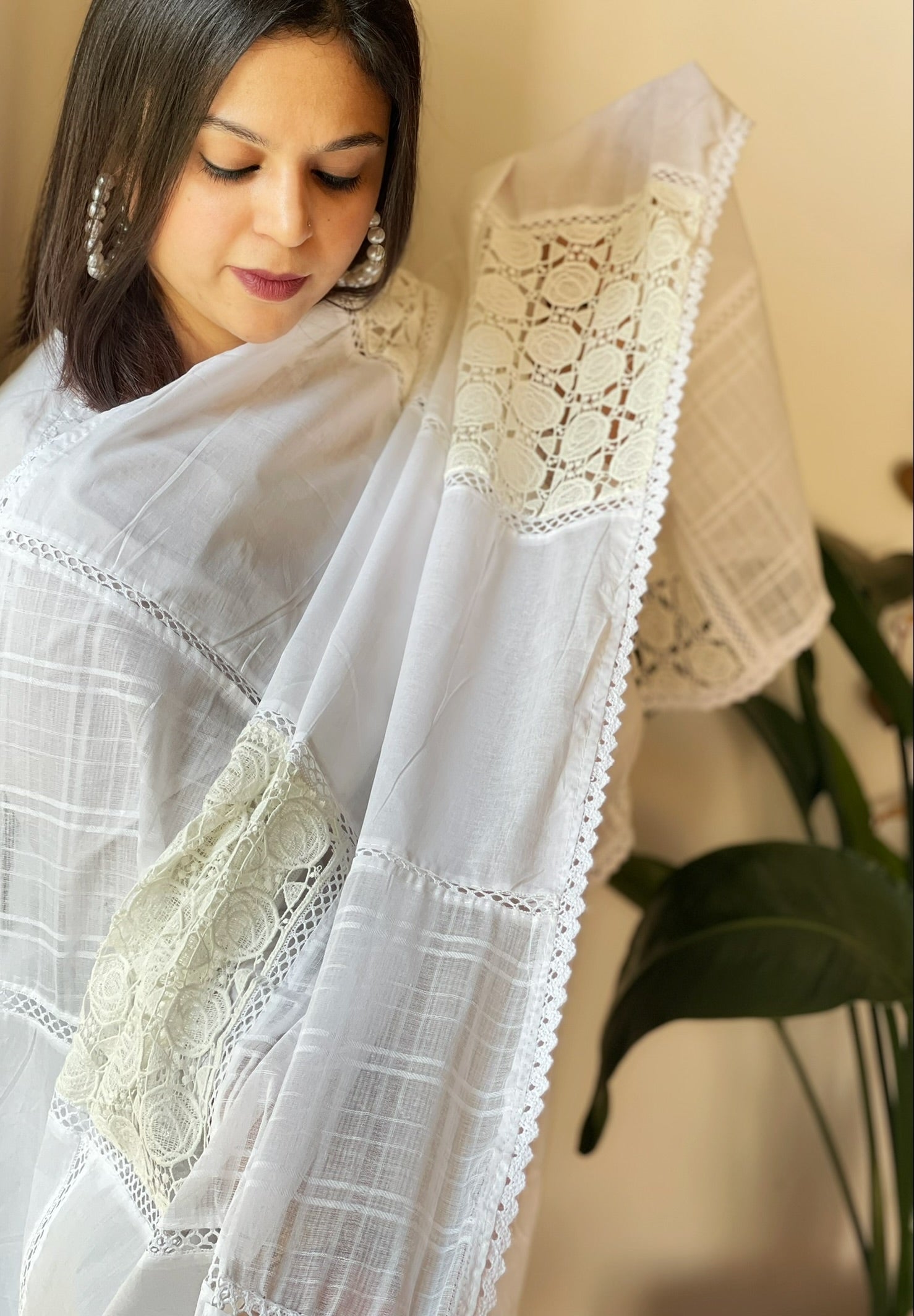 Cotton Lace Patchwork Dupattas - Masakalee