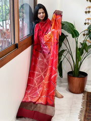 Cotton Silk Clamp Dyed Dupatta - Masakalee