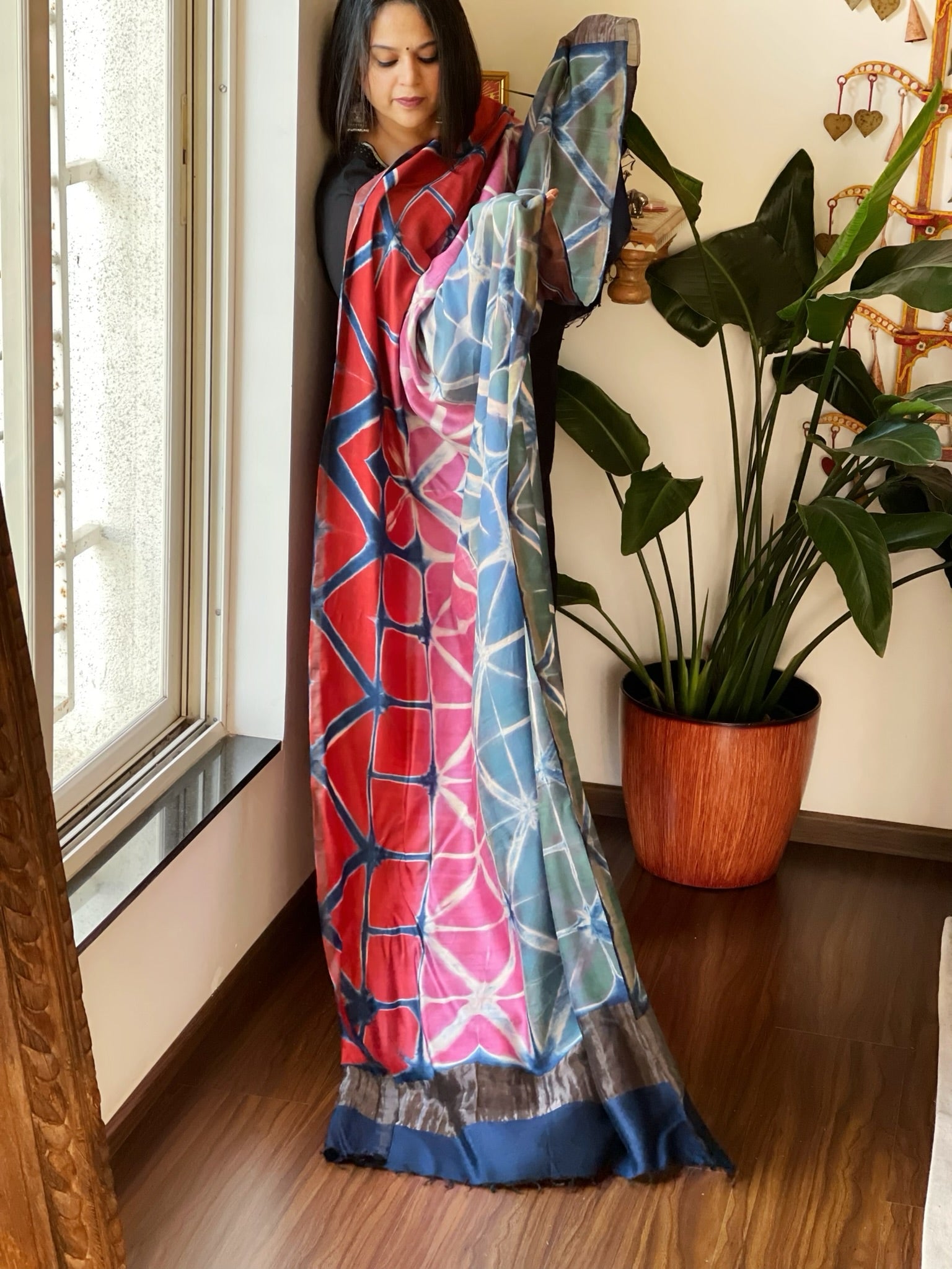 Cotton Silk Clamp Dyed Dupatta - Masakalee