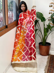 Cotton Silk Clamp Dyed Dupatta - Masakalee