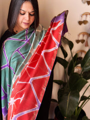 Cotton Silk Clamp Dyed Dupatta - Masakalee