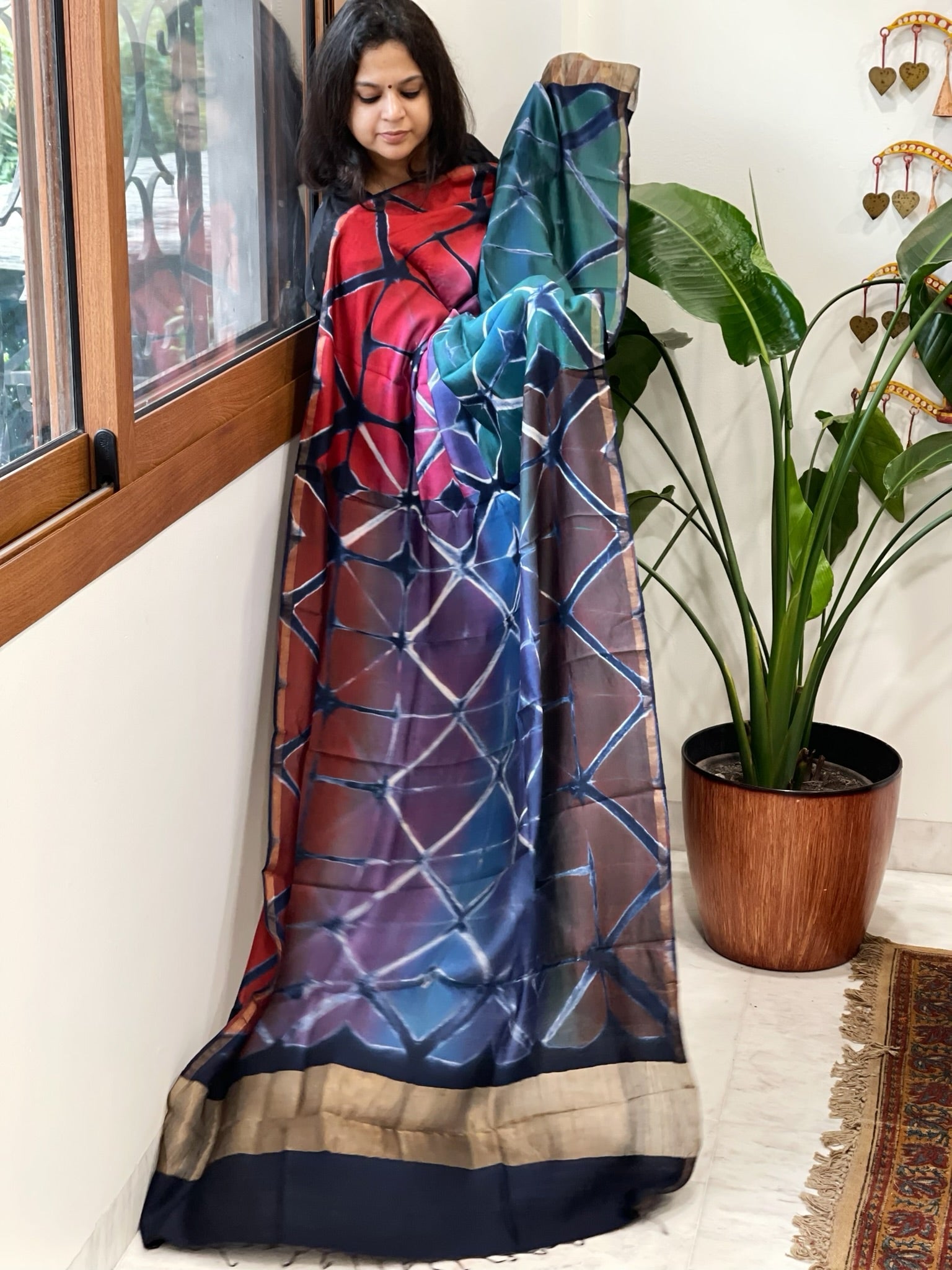 Cotton Silk Clamp Dyed Dupatta - Masakalee