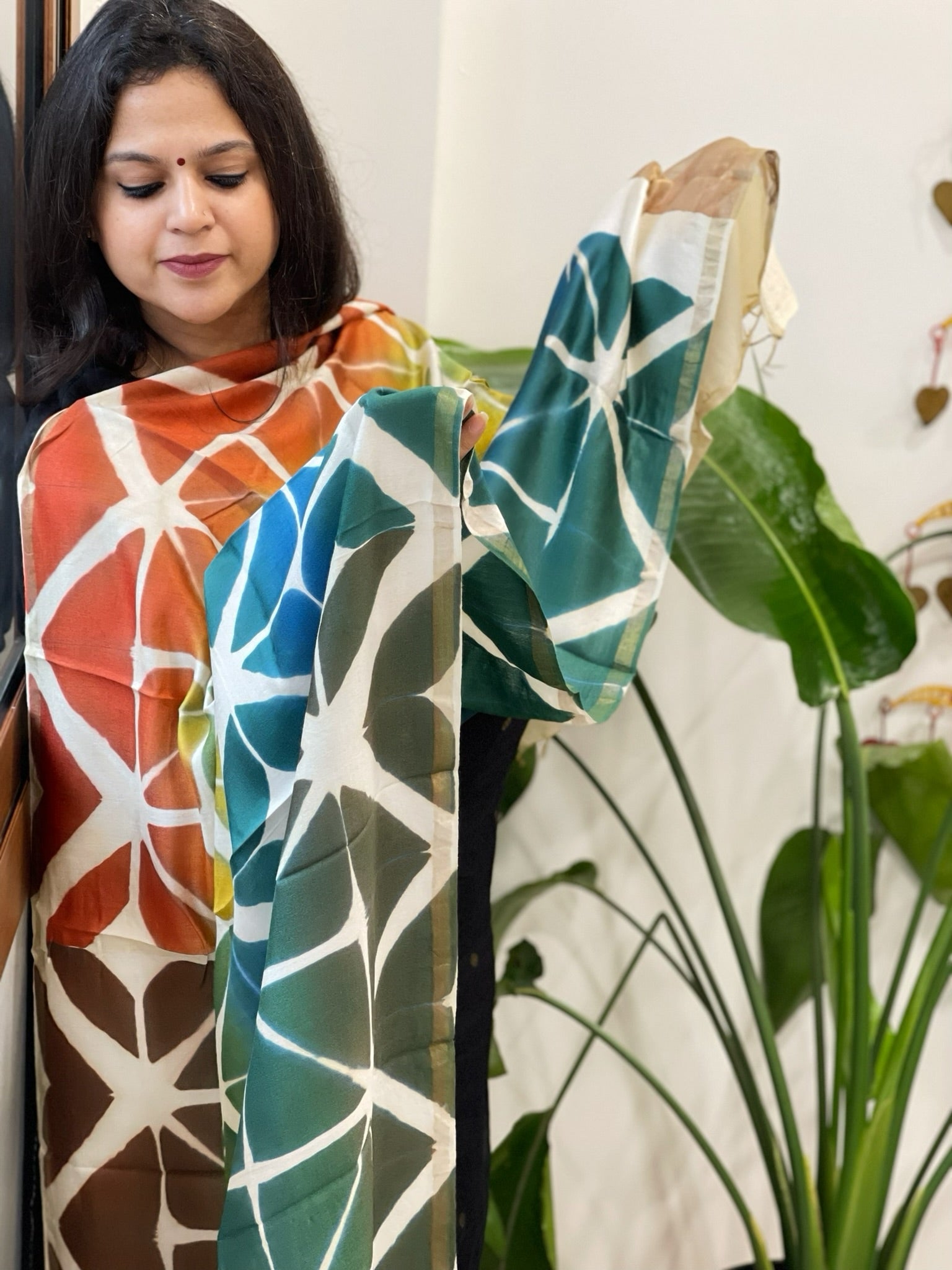 Cotton Silk Clamp Dyed Dupatta - Masakalee
